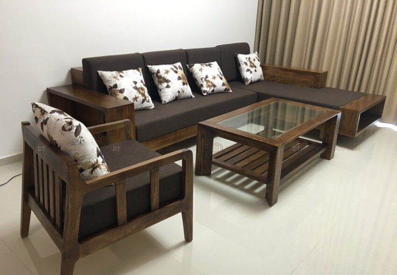 Bộ Bàn Ghế Phòng Khách gỗ sồi nga - BG39